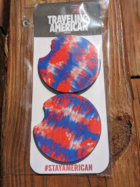 Freedom Tie-dye Car Coasters