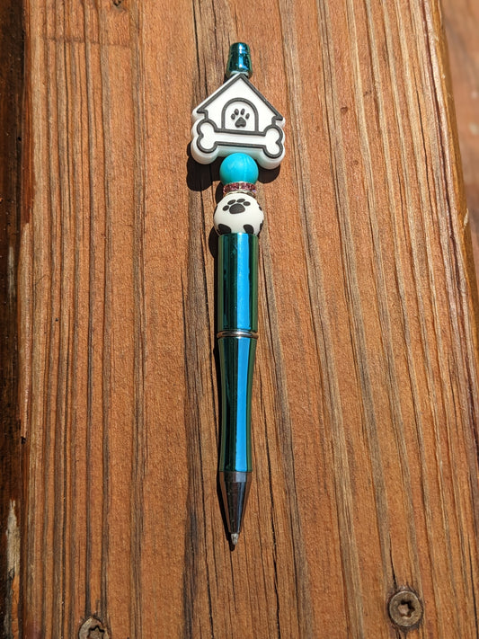 Turquoise Dog Lover Pen